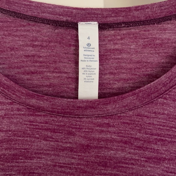 Lululemon Athletica Purple Long sleeve - Picture 3 of 5